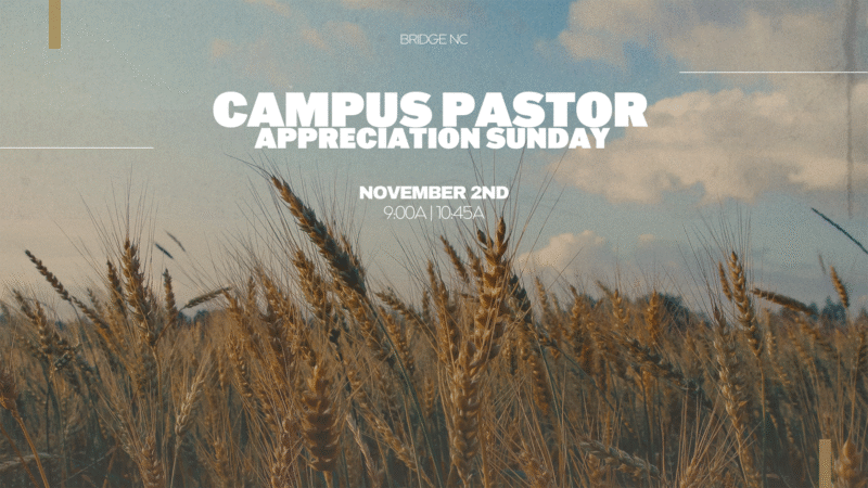 Pastor Appreciation Sunday - November 2nd
