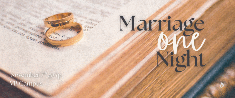 Marriage One Night - November 7 at 7pm at VB