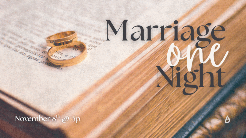 Marriage One Night - November 8th 5pm